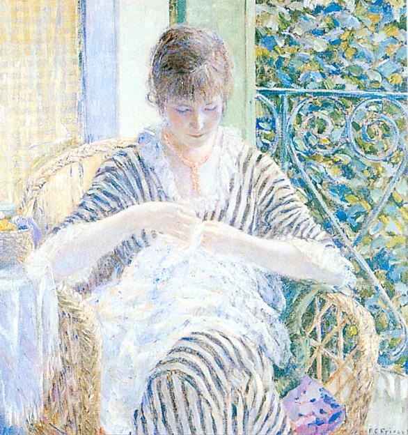 Frederick Carl Frieseke On the Balcony